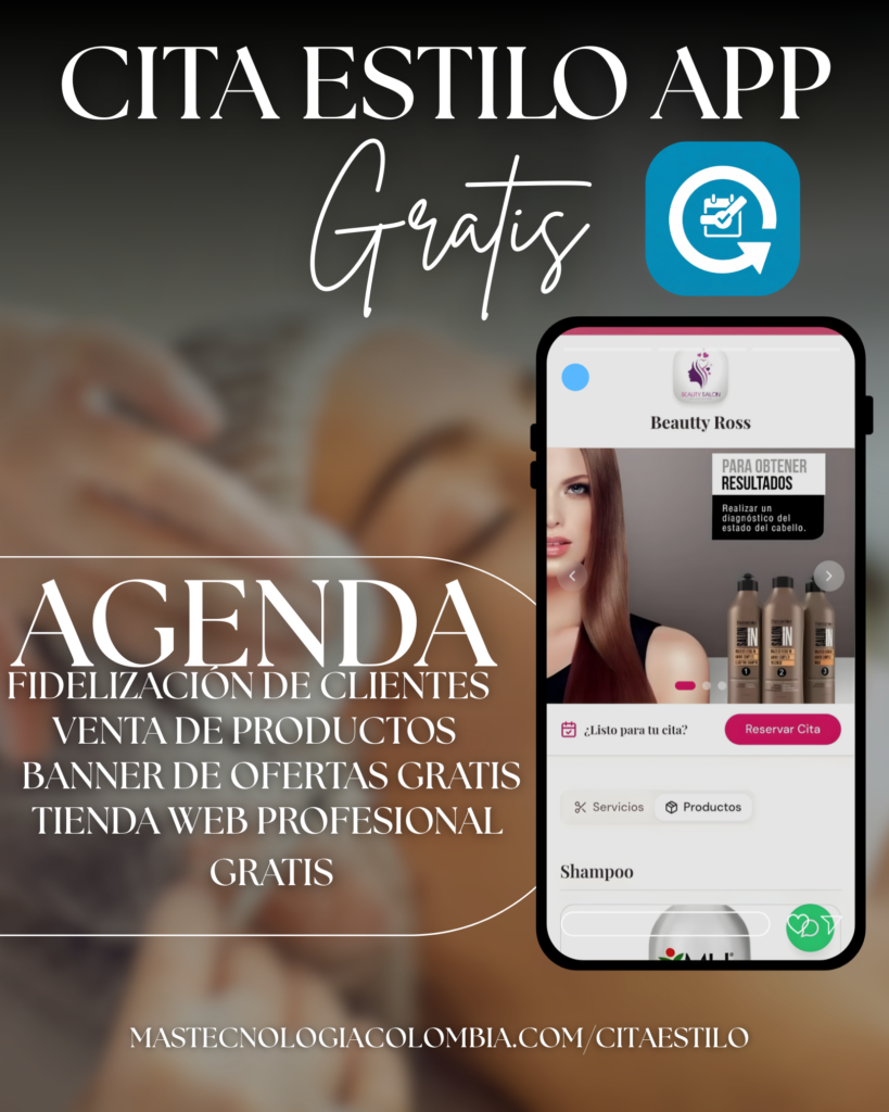 cita estilo app para agendamiento de citas gratis para spa en colombia
